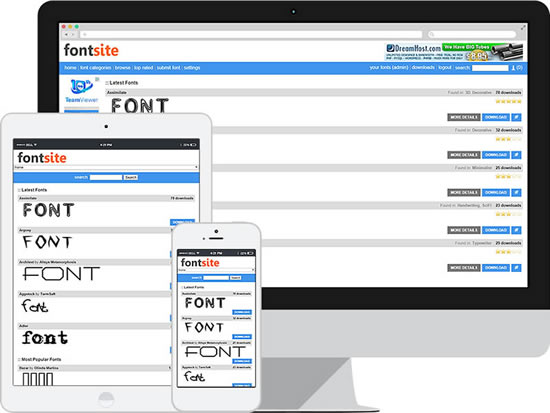 Fonts Site Script software