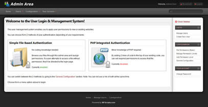 User login & management demo